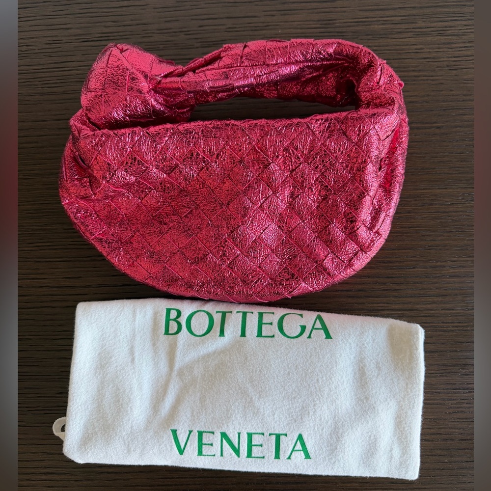 Bottega Veneta Metallic Pink Jodie